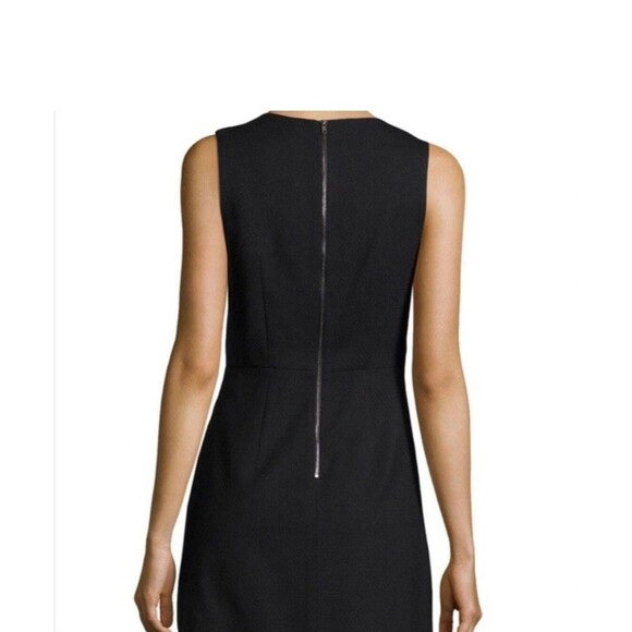 Theory Shift Dress 6 Black Womens Round Neck Career Business Stretch Classic - Picture 2 of 9